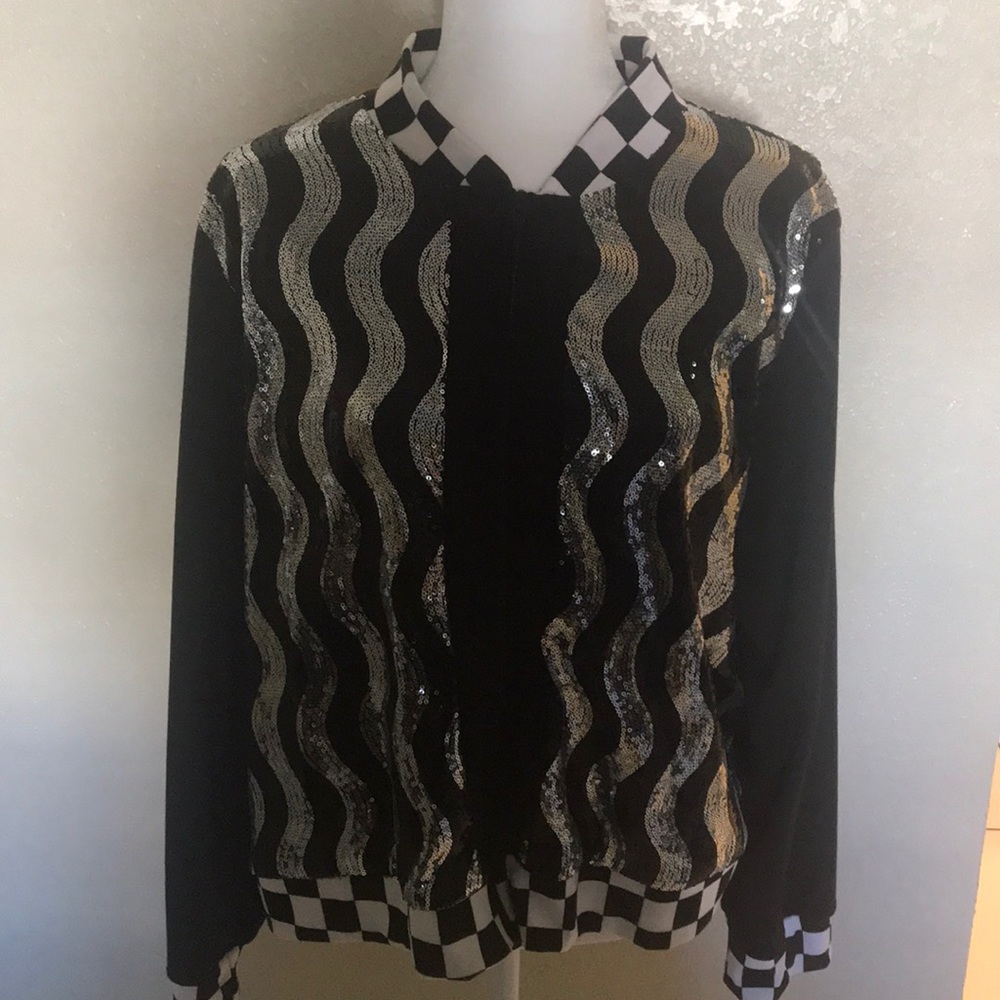 COPY - COPY - COPY - Elegant black sequin jacket